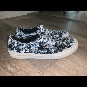 Blue Floral Vans sz 8.5